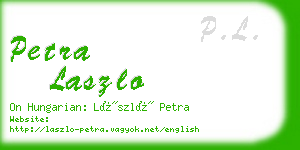 petra laszlo business card